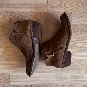 Sam Edelman Brown Suede Chelsea Bootie